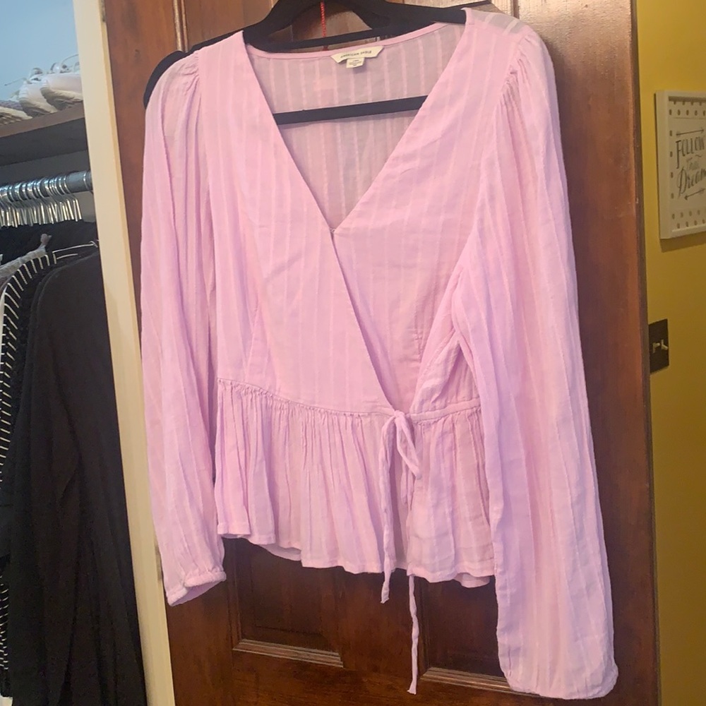 American Eagle purple shirt
